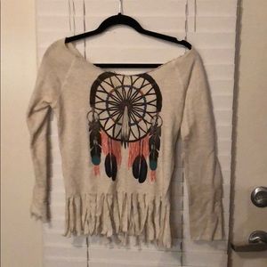 Off the shoulder sweatshirt